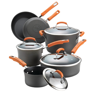 Rachael Ray Brights Hard-Anodized Aluminum Nonstick Cookware Set